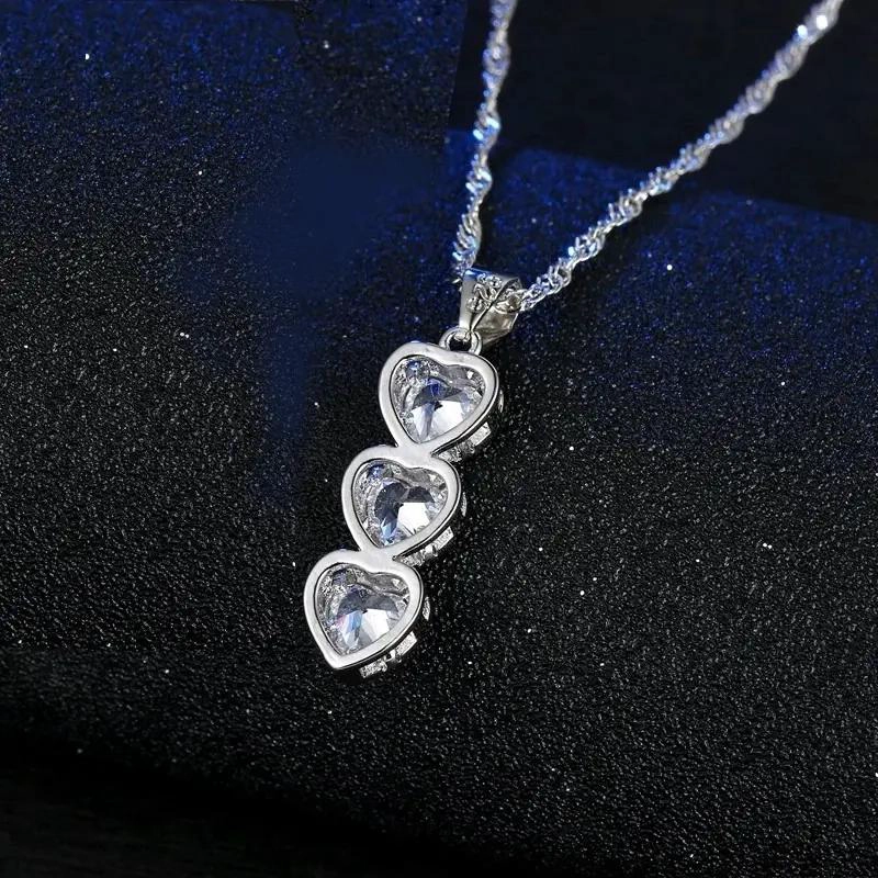 SET DE AROS Y COLLAR DE PLATA 925 CON ZIRCONIA PARA MUJER - 8
