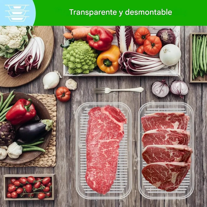 CONTENEDOR APILABLE DE ALIMENTOS CON TAPA DE PRESION - 4