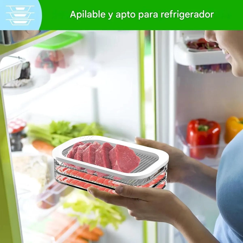 CONTENEDOR APILABLE DE ALIMENTOS CON TAPA DE PRESION - 6