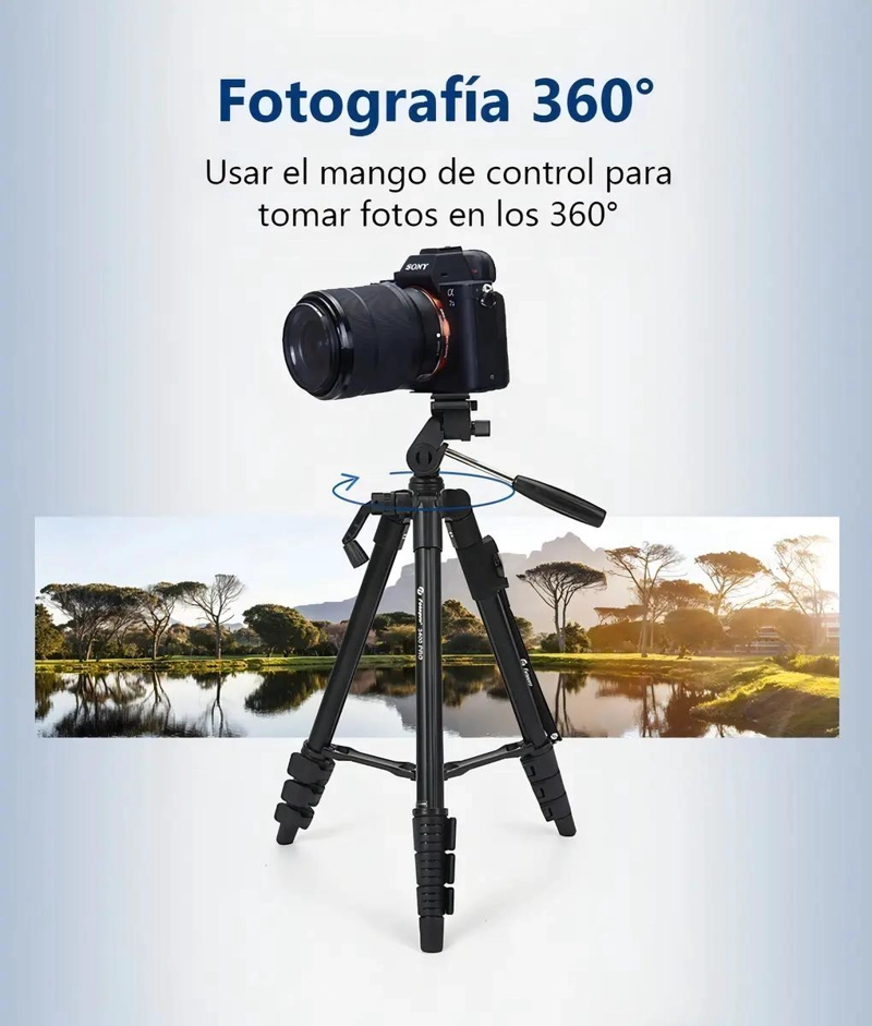 TRIPODE PLEGABLE PROFESIONAL 170 CM CON BOLSA DE TRANSPORTE - 6