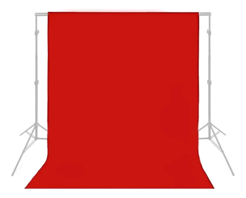 TELON FOTOGRAFICO COLOR ROJO 1.80X3.0M PARA RETRATOS - 2