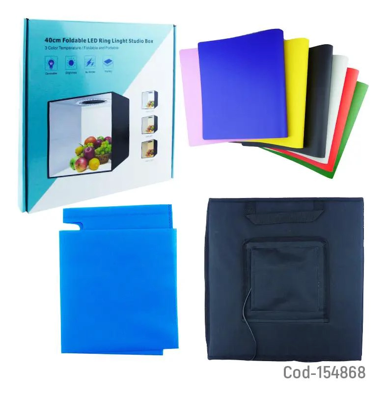 ESTUDIO FOTOGRAFICO COMPACTO CON 144 LUCES LED Y FONDOS - 3