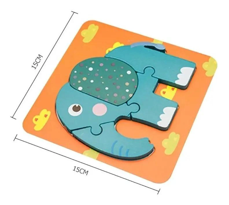 SET DE 6 ROMPECABEZAS DE MADERA 3D PARA NIÑOS - 2