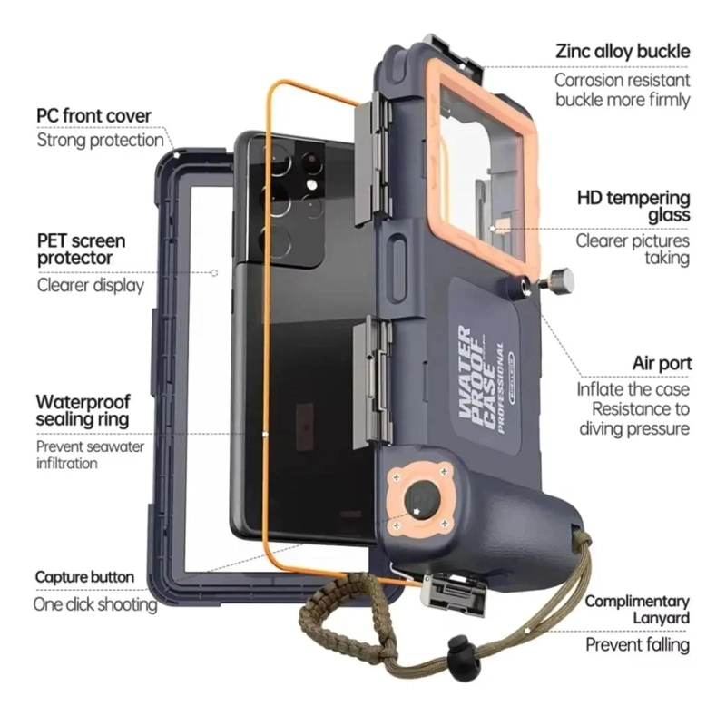 FUNDA IMPERMEABLE SHELLBOX 15 M SEGUNDA GENERACION AZUL OSCURO - 7