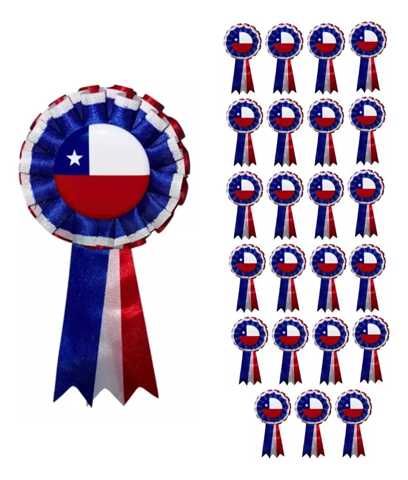PACK DE 24 MINI ESCARAPELAS TRICOLORES PARA FIESTAS PATRIAS - 1