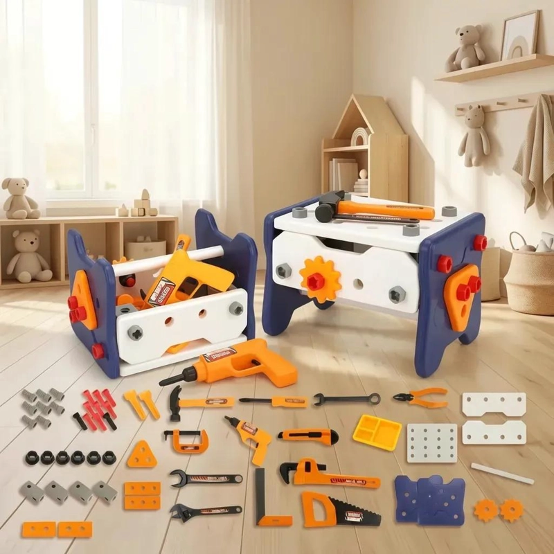 KIT DE HERRAMIENTAS DE MADERA PARA MANUALIDADES INFANTILES - 1
