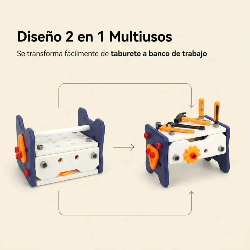 KIT DE HERRAMIENTAS DE MADERA PARA MANUALIDADES INFANTILES - 4