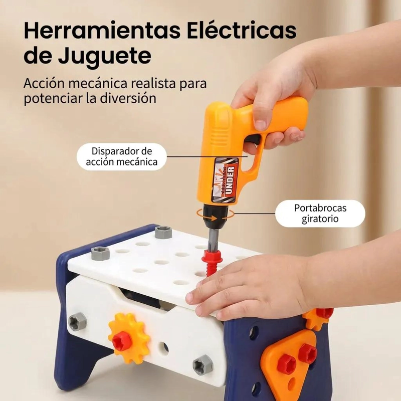 KIT DE HERRAMIENTAS DE MADERA PARA MANUALIDADES INFANTILES - 8