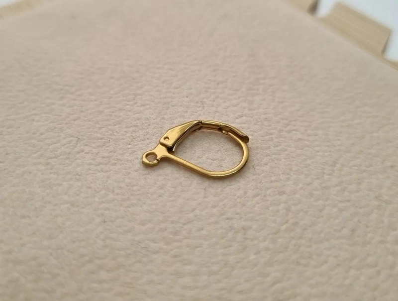AROS FRANCESES DE ACERO INOXIDABLE EN COLOR DORADO 20 PARES - 5
