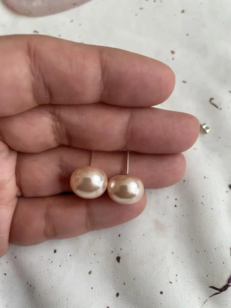 AROS DE PLATA 925 CON PERLA SINTE TICA EN DIFERENTES DIAMETROS - 4