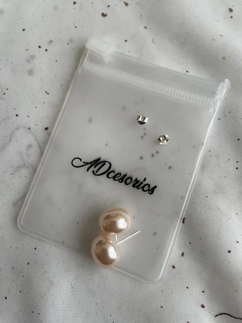 AROS DE PLATA 925 CON PERLA SINTE TICA EN DIFERENTES DIAMETROS - 7