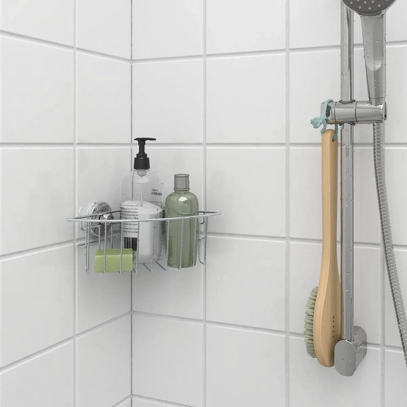 ESTANTE ESQUINERO PARA DUCHA CON VENTOSAS DE ACERO INOXIDABLE - 2