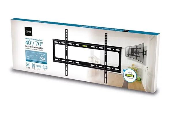 SOPORTE FIJO PARA TV DE 40 A 70 PULGADAS EN COLOR NEGRO - 1