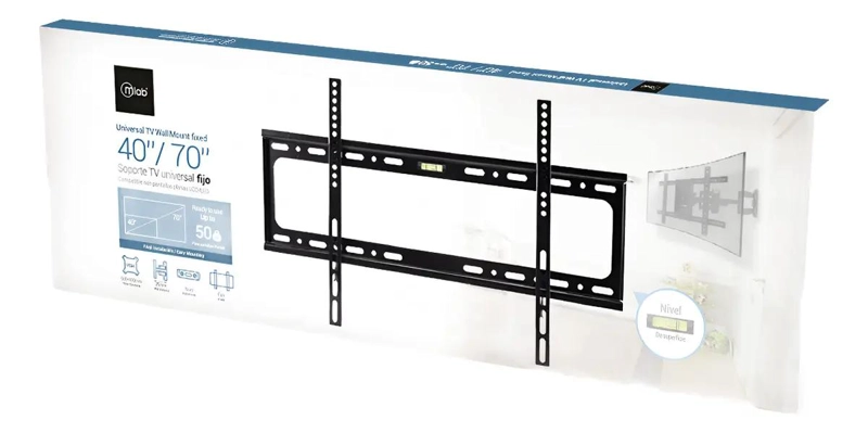 SOPORTE FIJO PARA TV DE 40 A 70 PULGADAS EN COLOR NEGRO - 4