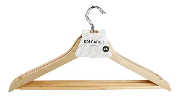 COLGADOR DE ROPA BEIGE 44X23 CM PARA ORGANIZACION - 1