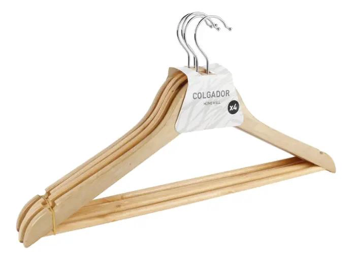 COLGADOR DE ROPA BEIGE 44X23 CM PARA ORGANIZACION - 4