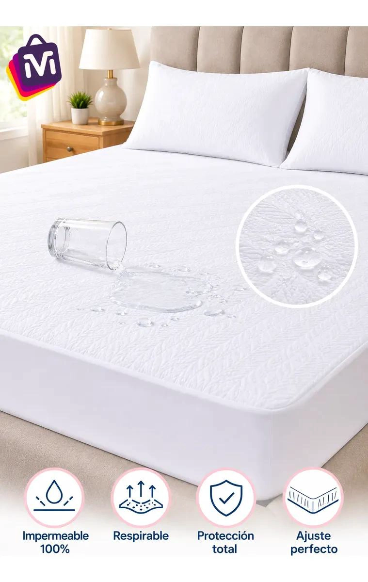 PROTECTOR DE COLCHON IMPERMEABLE Y SUAVE PARA HOGAR - 9