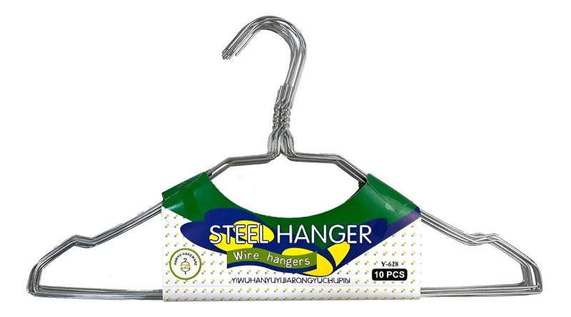 PACK DE 50 COLGADORES METALICOS ANTIDESLIZANTES PARA ROPA - 1