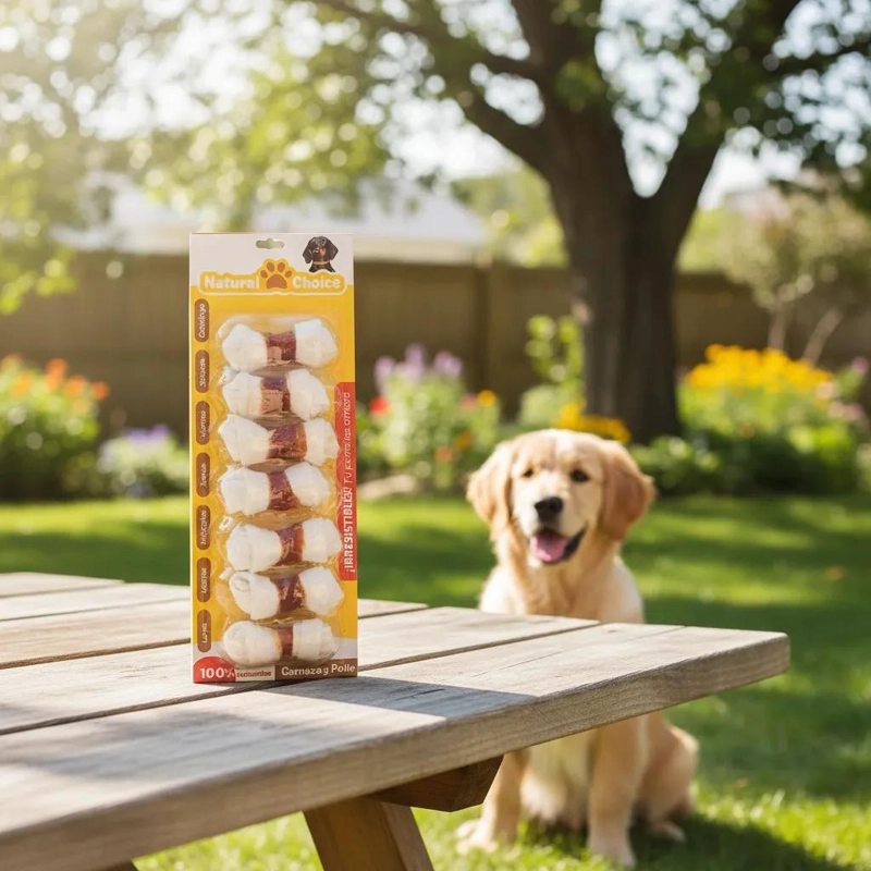SNACK HUESO DE POLLO PARA PERROS 7 UNIDADES - 1