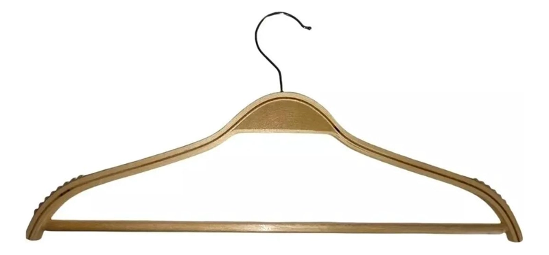 PACK DE 20 COLGADORES DE MADERA DE BAMBU ANTIDESLIZANTES - 1
