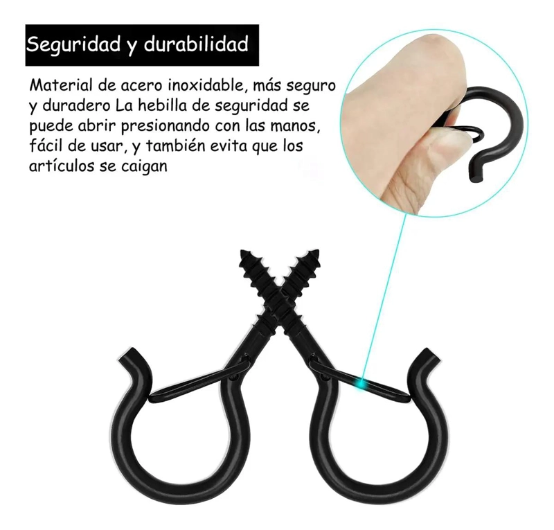 20 GANCHOS DE PARED PARA COLGAR PLANTAS Y DECORACIONES - 5