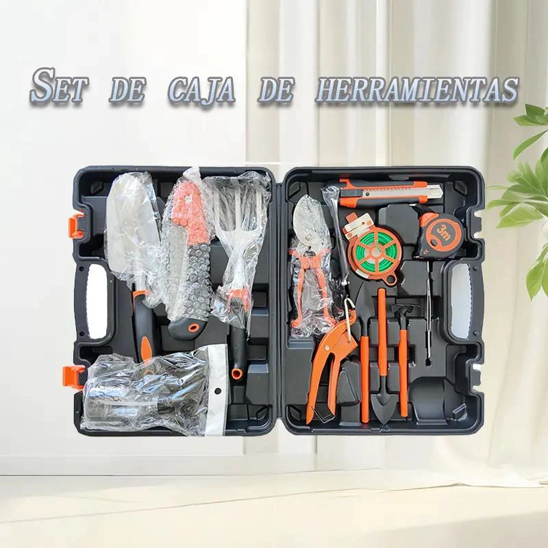 SET DE 14 HERRAMIENTAS DE JARDIN EN MALETIN - 2