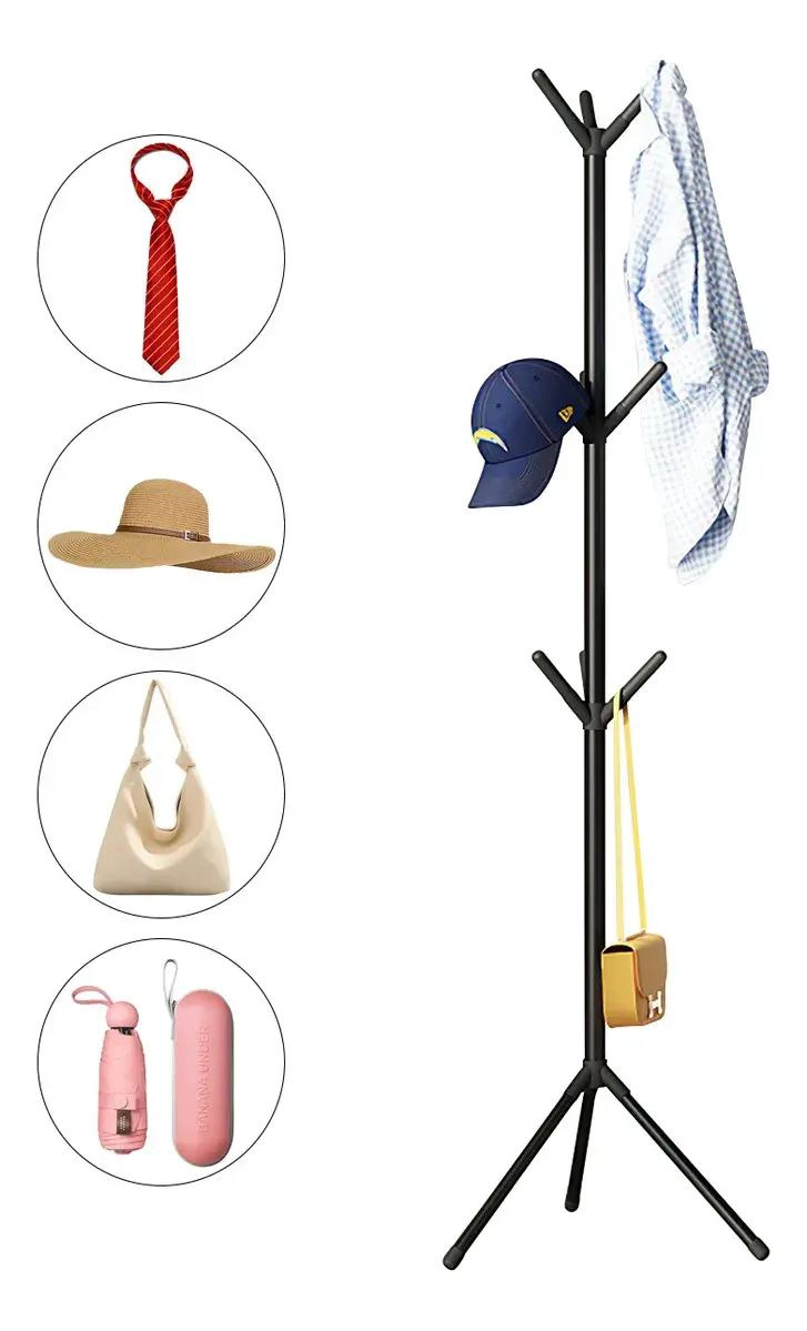 PERCHERO DE METAL PARA ROPA Y ACCESORIOS CON DISEÑO ELEGANTE - 2
