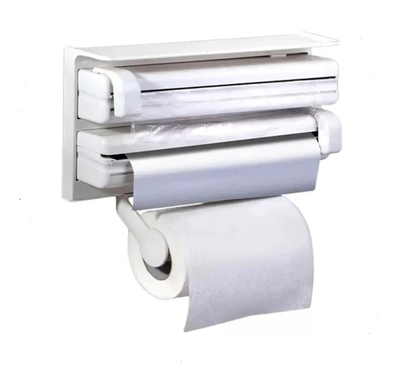 DISPENSADOR TRIPLE PARA ROLLO DE TOALLA DE COCINA - 1