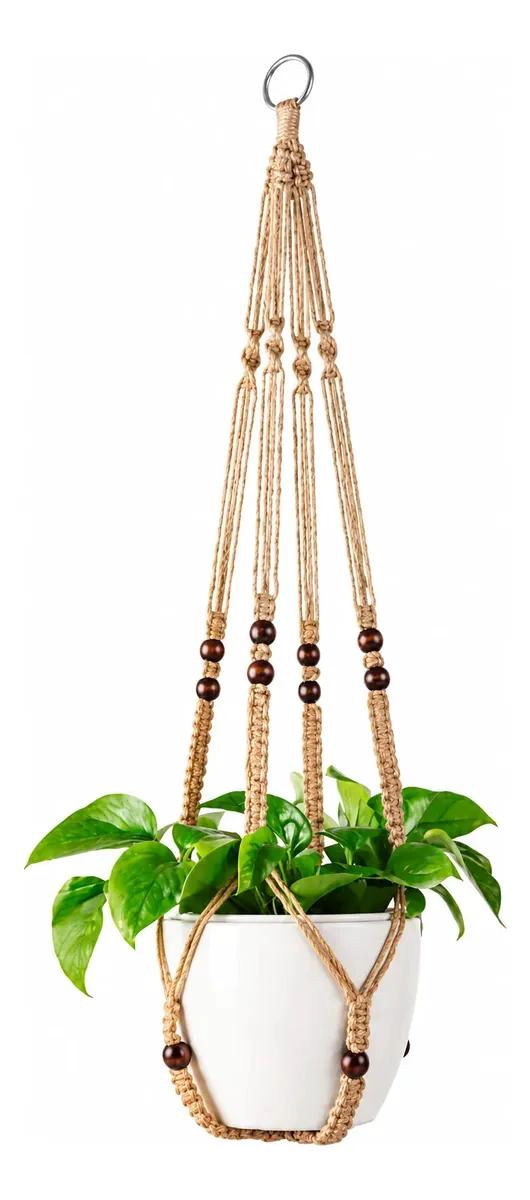 PACK DE 3 COLGADORES DE MACRAME  PARA MACETEROS DE 60 A 90 CM - 1