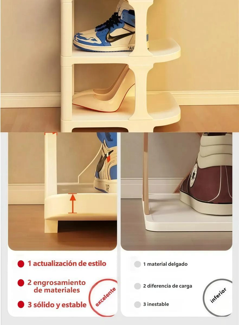 ZAPATERO ORGANIZADOR DE 6 ESTANTES PARA CALZADO - 6