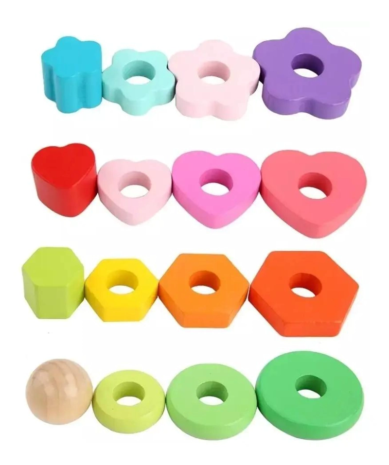 JUGUETE DIDACTICO DE MADERA PARA APRENDIZAJE DE FORMAS - 5