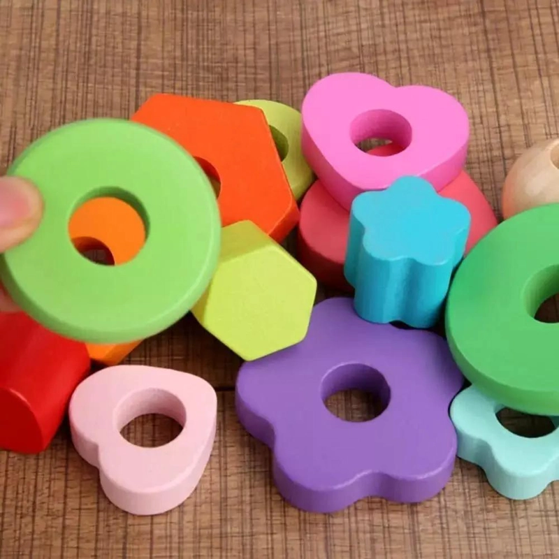 JUGUETE DIDACTICO DE MADERA PARA APRENDIZAJE DE FORMAS - 6