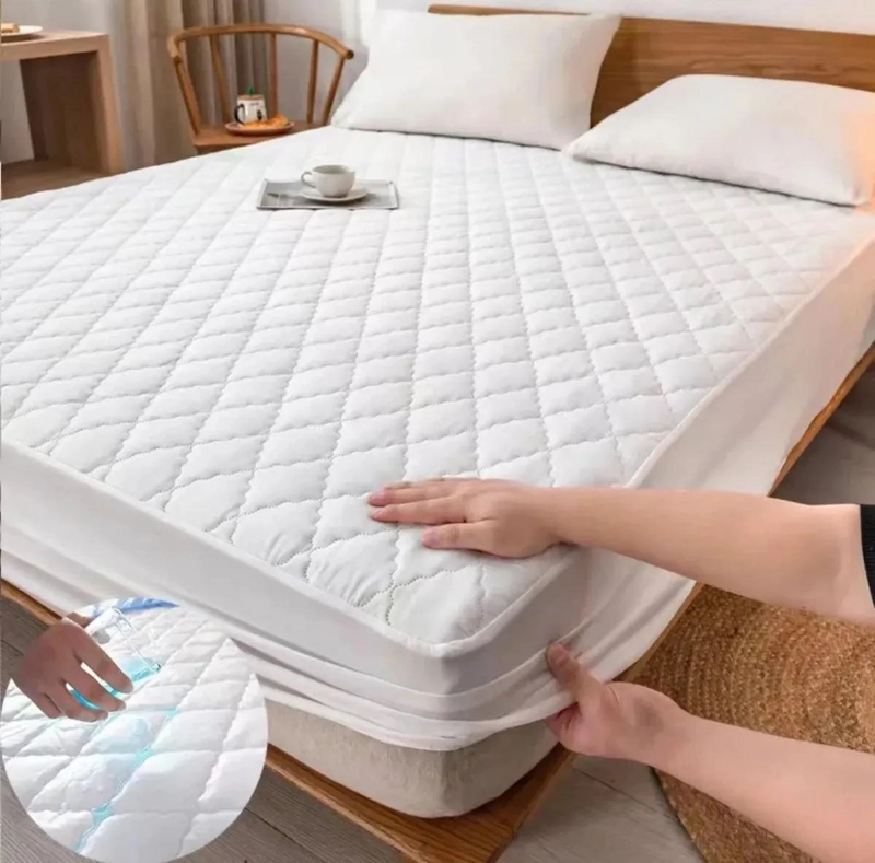 CUBRE COLCHON IMPERMEABLE PARA PLAZA Y MEDIA CON FUNDA - 5