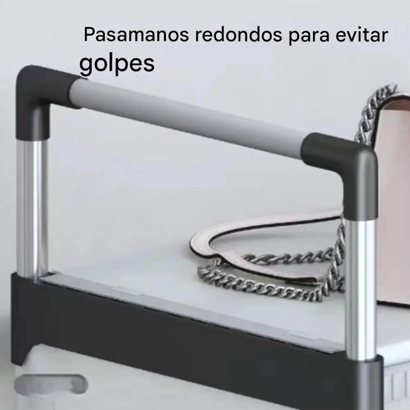 ZAPATERO MODERNO DE 5 NIVELES EN ACERO CARBONO COLOR BLANCO - 3