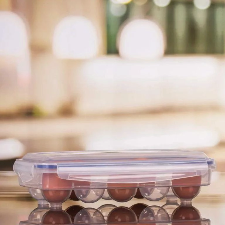 PORTAHUEVOS DE PLASTICO PARA REFRIGERADOR 15X24X12 CM - 2