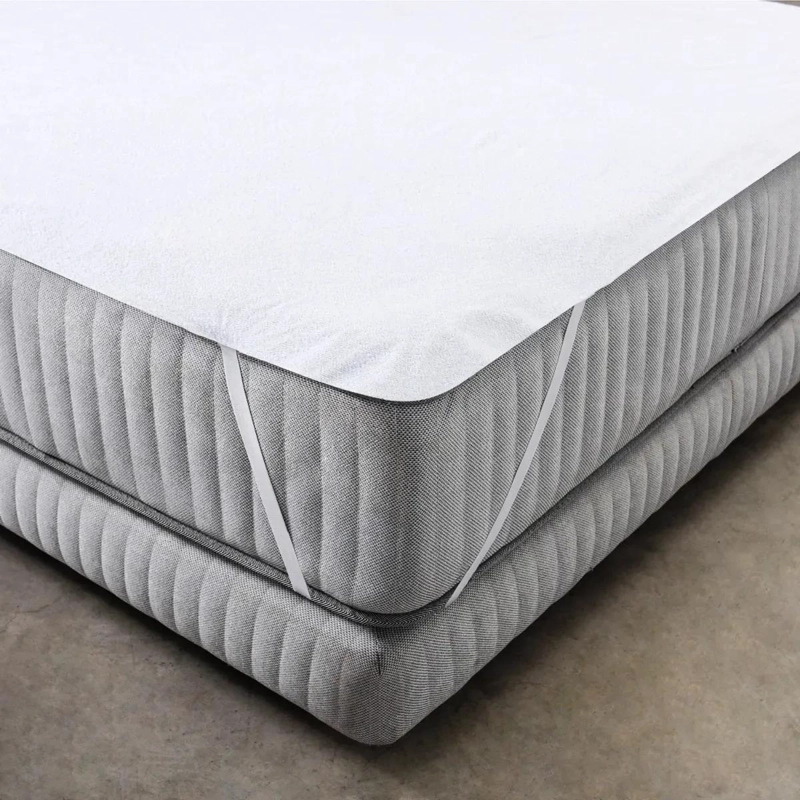 PROTECTOR DE COLCHON IMPERMEABLE KING BLANCO CON BANDAS ELASTICAS - 5