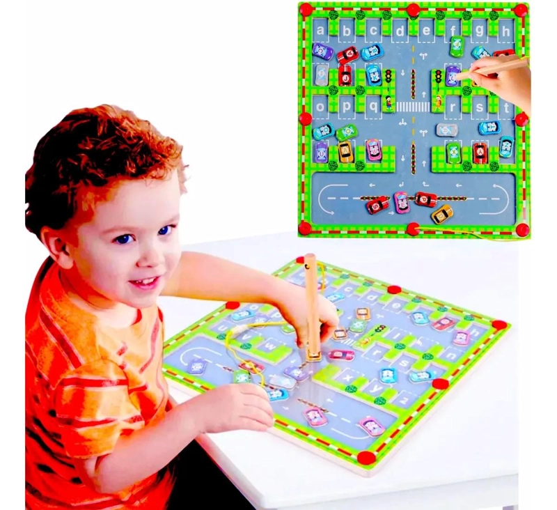 JUEGO EDUCATIVO MAGNE TICO DE LABERINTO PARA APRENDER EL ALFABETO - 1