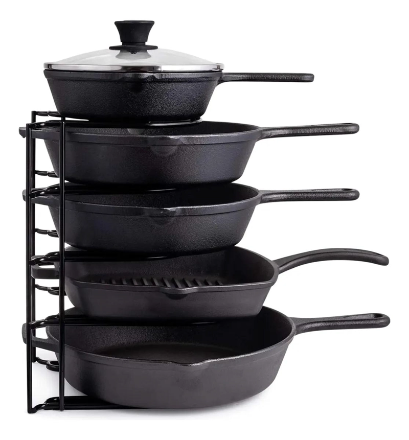 ORGANIZADOR METALICO DE SARTENES Y TAPAS PARA COCINA - 2