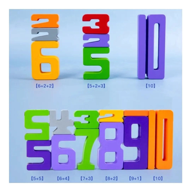 JUGUETE EDUCATIVO DE NUMEROS DE MADERA PARA NIÑOS - 3