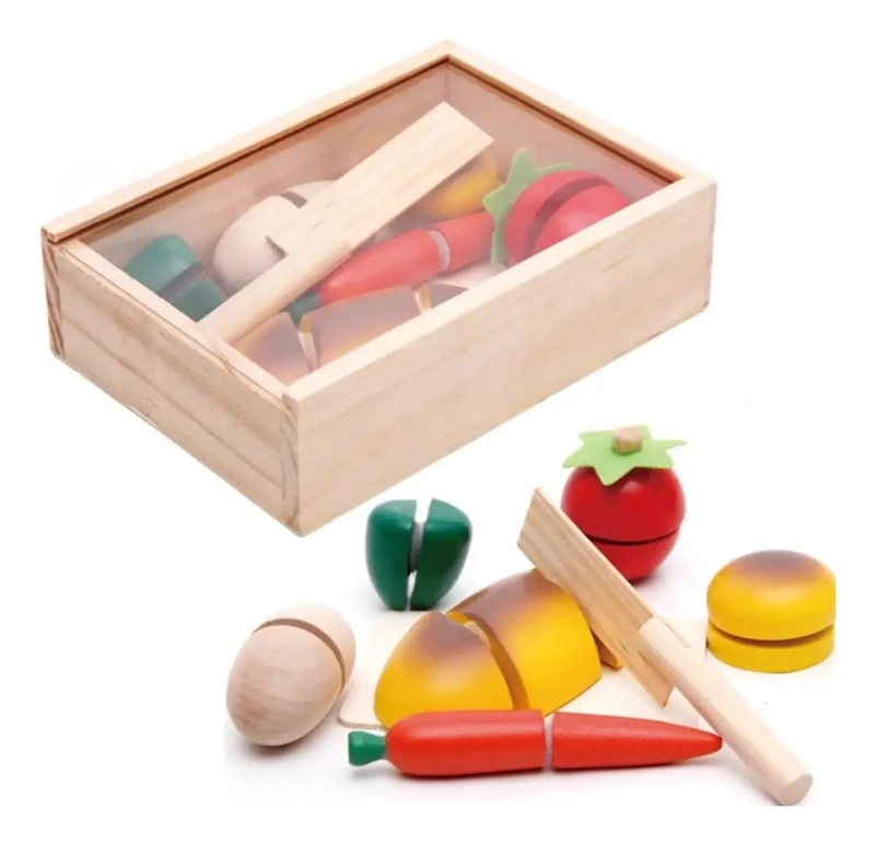 CAJA REGISTRADORA DE MADERA Y SET DE FRUTAS PARA JUGAR - 4