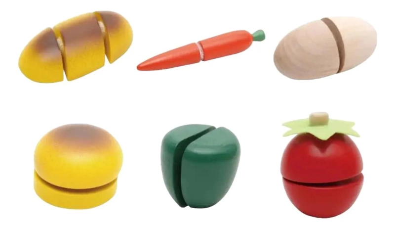 CAJA REGISTRADORA DE MADERA Y SET DE FRUTAS PARA JUGAR - 7