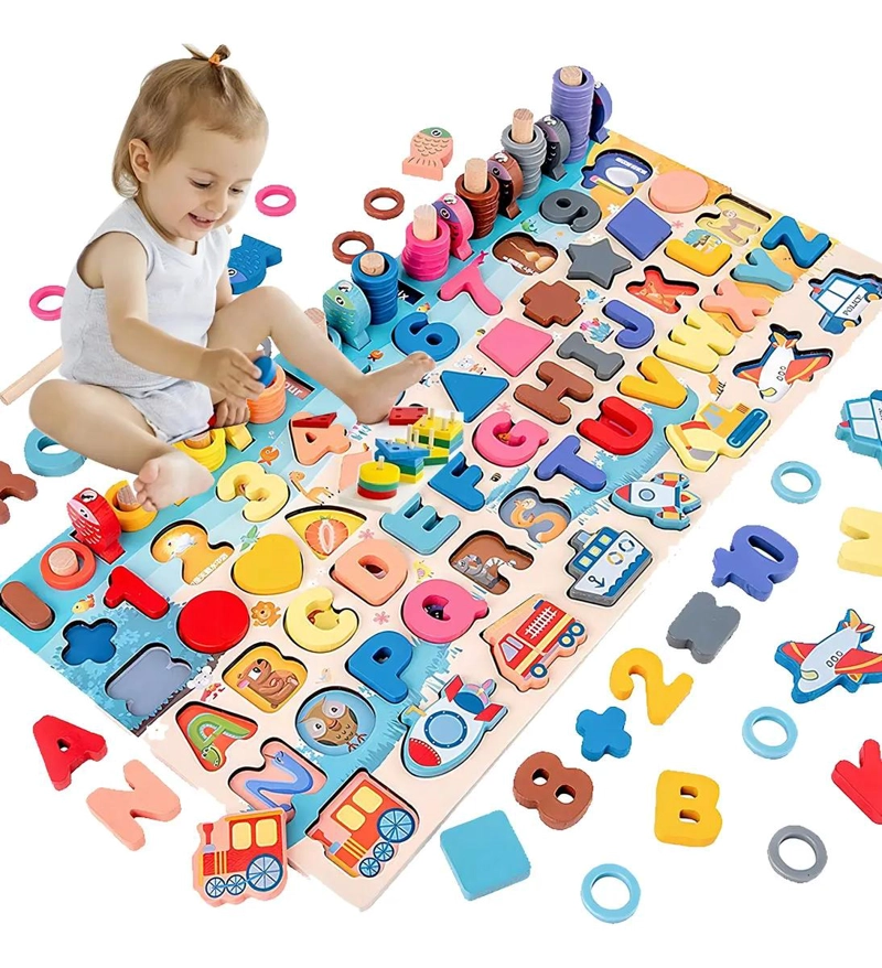 TABLERO EDUCATIVO DE MADERA PARA APRENDIZAJE MATEMATICO - 1