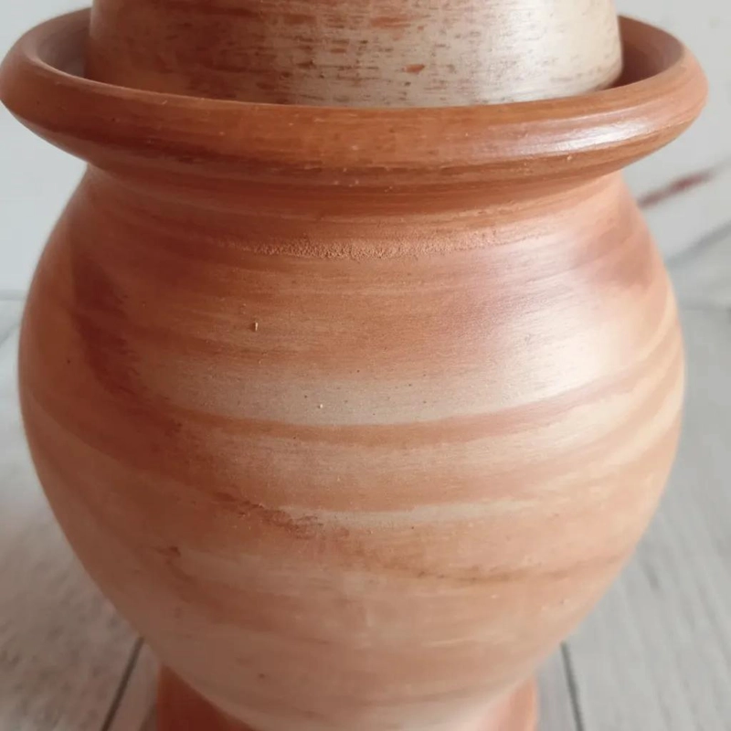 ANFORA DE GREDA DECORATIVA PARA ADORNO EN CASA - 10