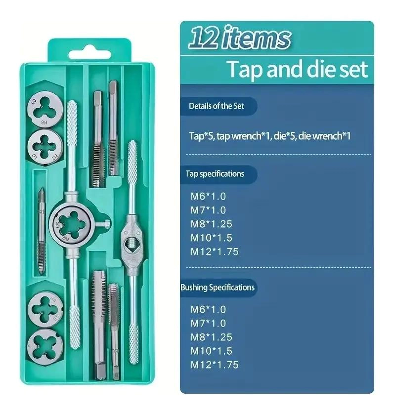 SET DE TERRAJAS MACHO Y HEMBRA 12 PIEZAS PARA BRICOLAJE - 3
