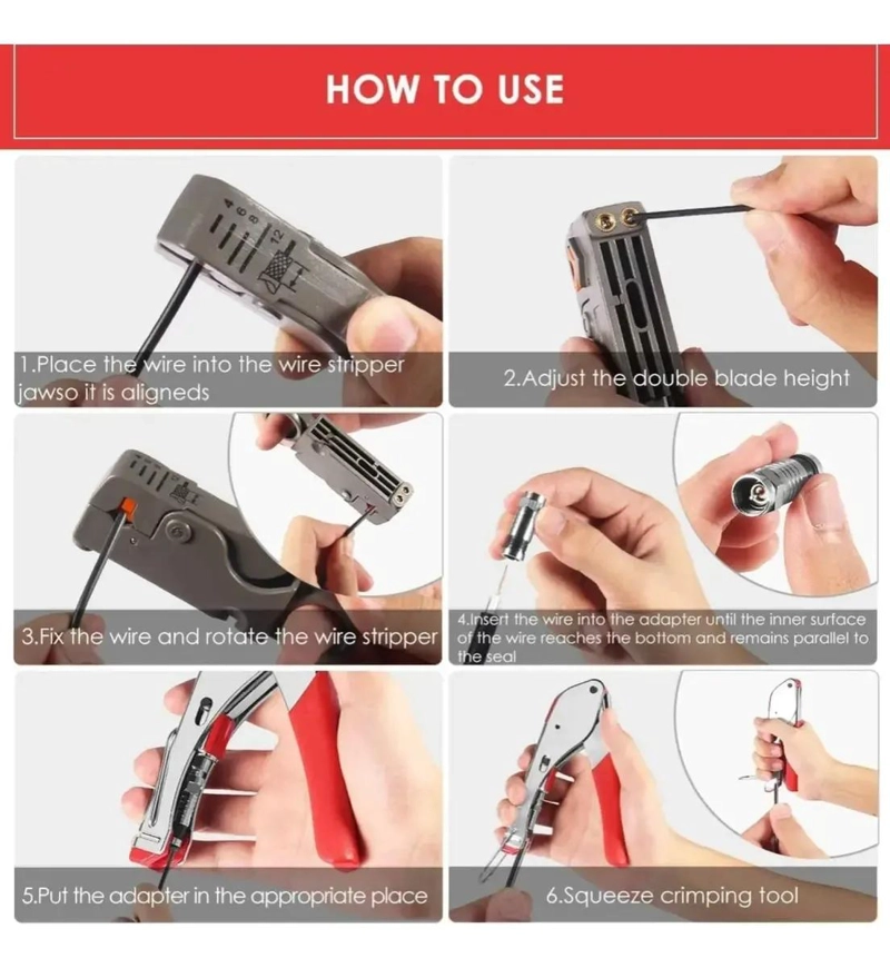 ALICATES PARA PRENSAR Y PELAR CABLES Y ALAMBRES - 4