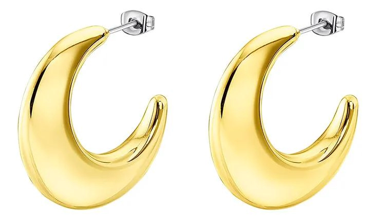 AROS DE ACERO INOXIDABLE 316L PARA MUJER ESTILO URBANO - 1