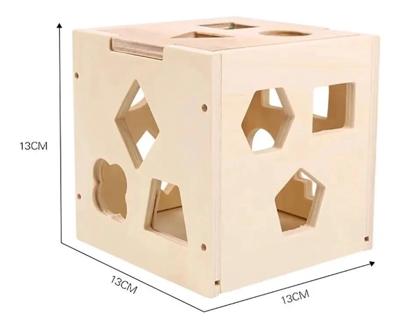 CUBO EDUCATIVO DE MADERA PARA CLASIFICACION DE FORMAS - 8