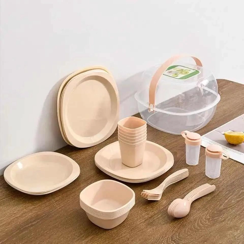 CANASTA DE PICNIC CON 36 UTENSILIOS Y VASOS PARA SALIDAS - 5