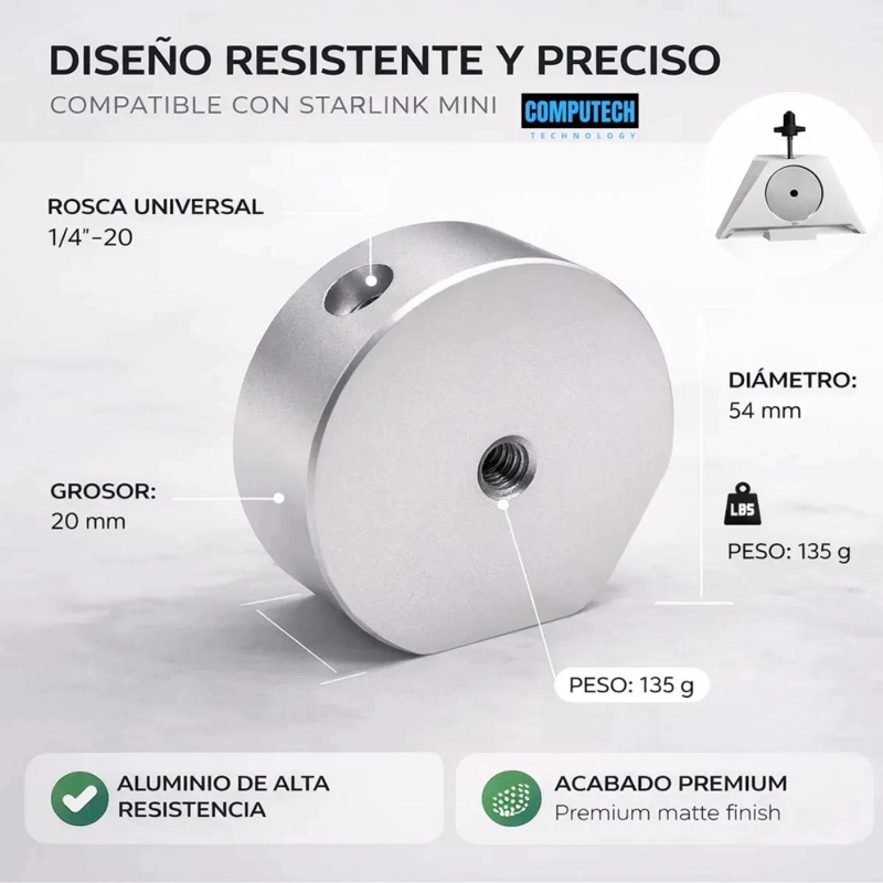 TRIPODE AJUSTABLE PREMIUM PARA STARLINK MINI CON ESTACAS DE ANCLAJE - 5