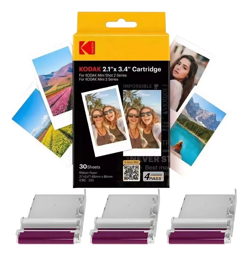CARTUCHO FOTOGRAFICO COMPATIBLE PARA IMPRESORAS MINI 2 Y SHOT 2 - 1